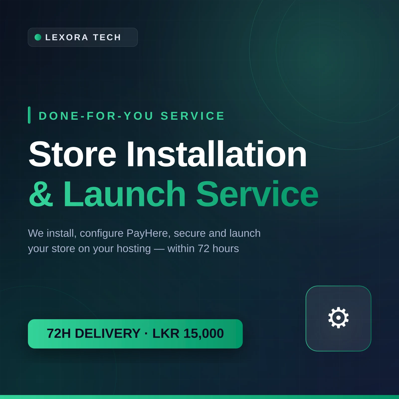 Online Store Installation & Launch Service — Live in 72 Hours (PayHere Setup Included) - Lexora Electronics Sri Lanka